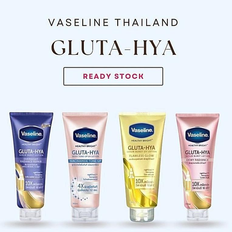[LiQ㊗] VASELINE GLUTA HYA BURST LOTION SERUM THAILAND original body 330ml 70ml Sachet OVERNIGHT RADI