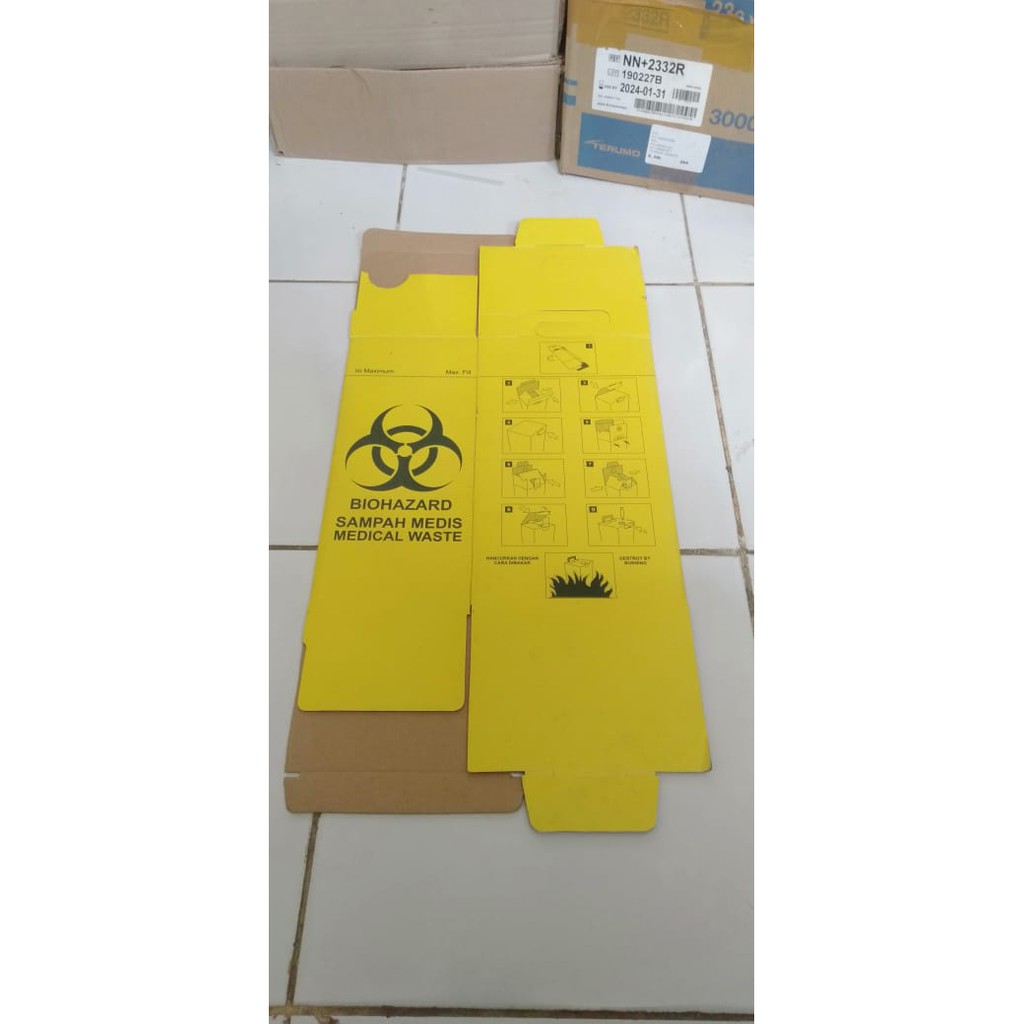 Jual SAFETY BOX 12,5 LT (TEMPAT SAMPAH JARUM SUNTIK KUNING) OYICARE
