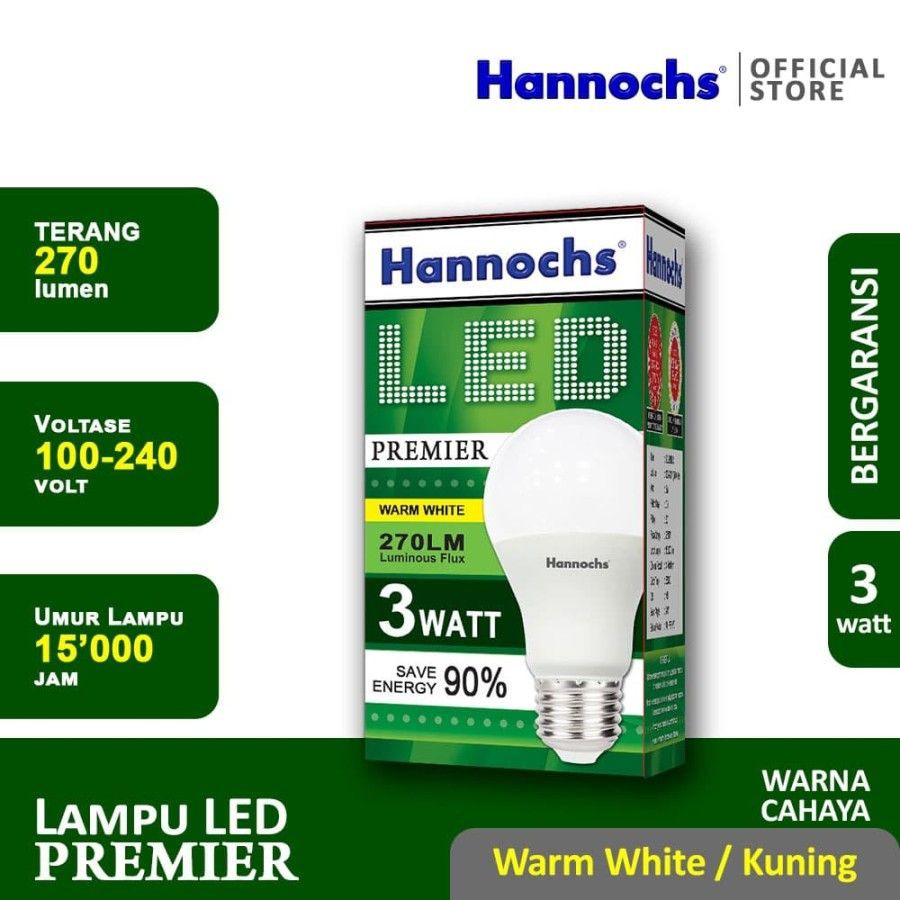 Hannochs Premier Lampu LED 3W - Putih