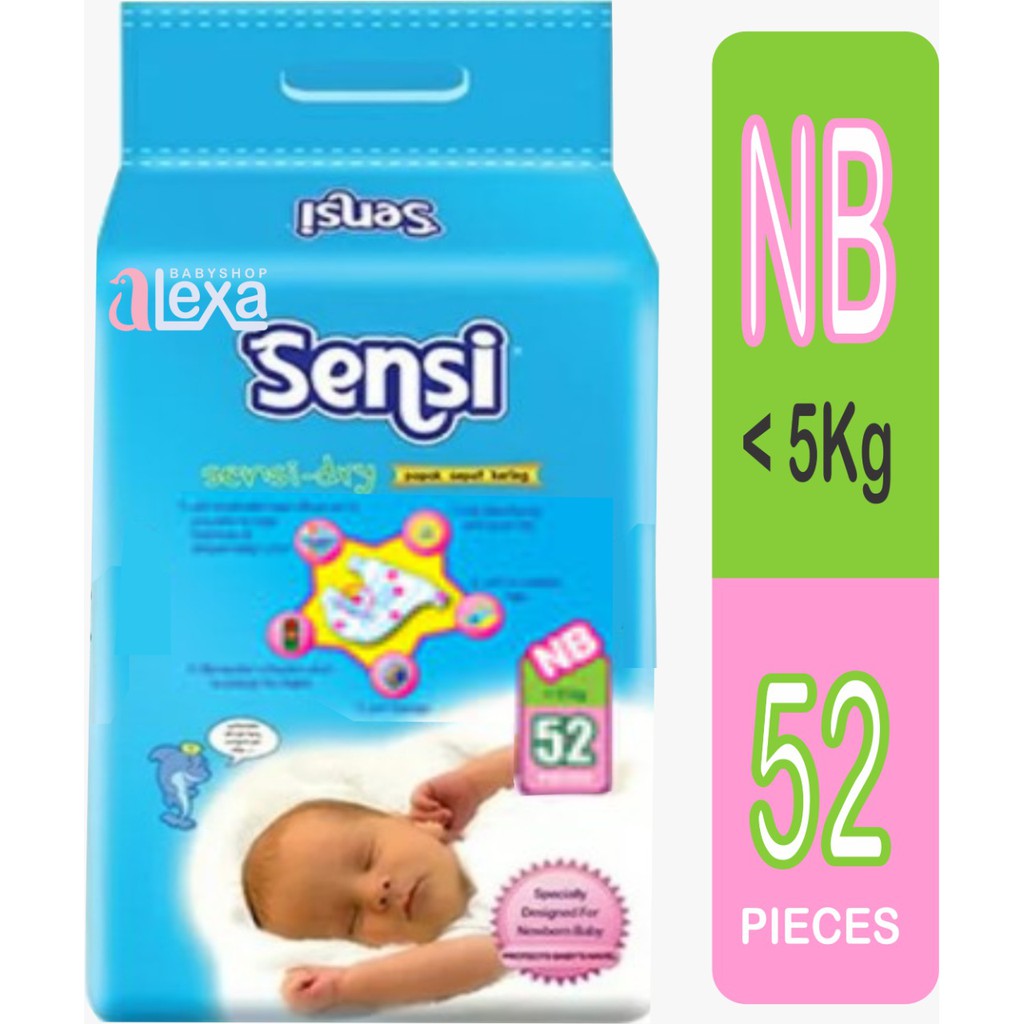 Sensi diapers Tape NB52 - popok bayi perekat NewBorn