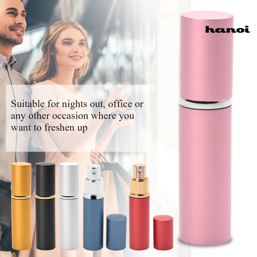 HQTM_10ml Empty Aluminum Perfume Bottle Portable Travel Atomiser Refillable Container