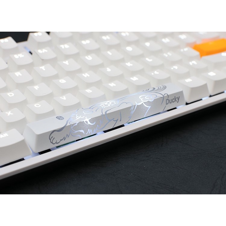 Ducky One 2 Backlit Series TKL White Case Mechanical Gaming Keyboard