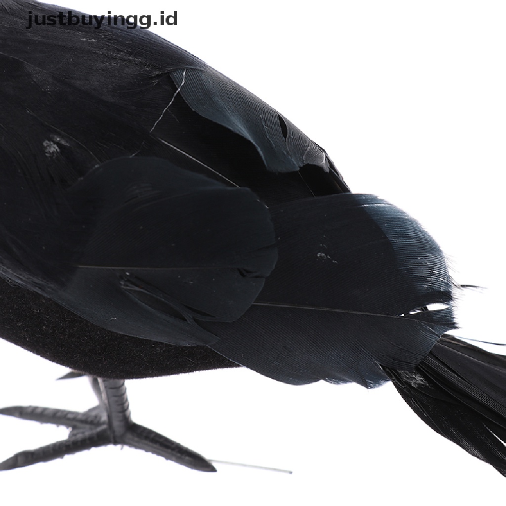 (Justbuyingg.Id) Burung Gagak Hitam Realistis Untuk Dekorasi Halloween