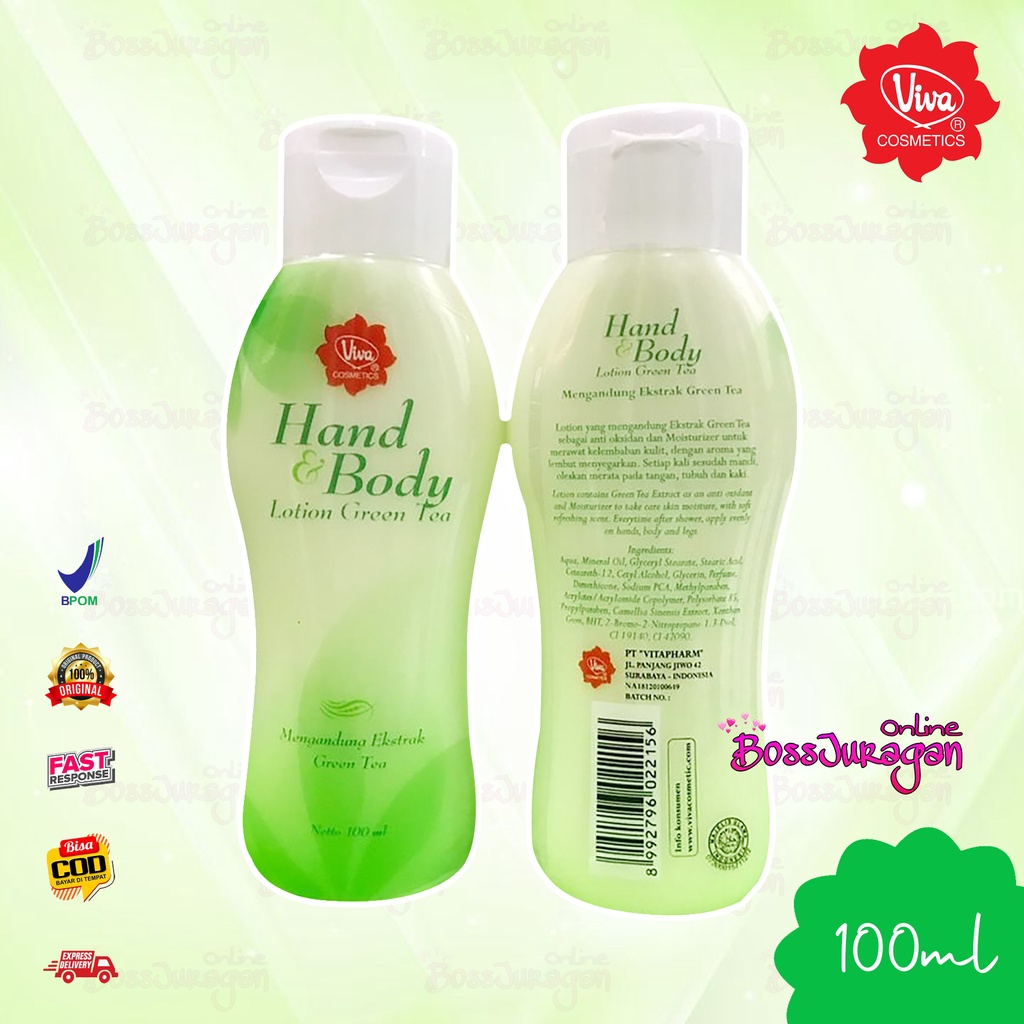 (BOSS) VIVA  Hand &amp; Body Lotion Green Tea 100ML