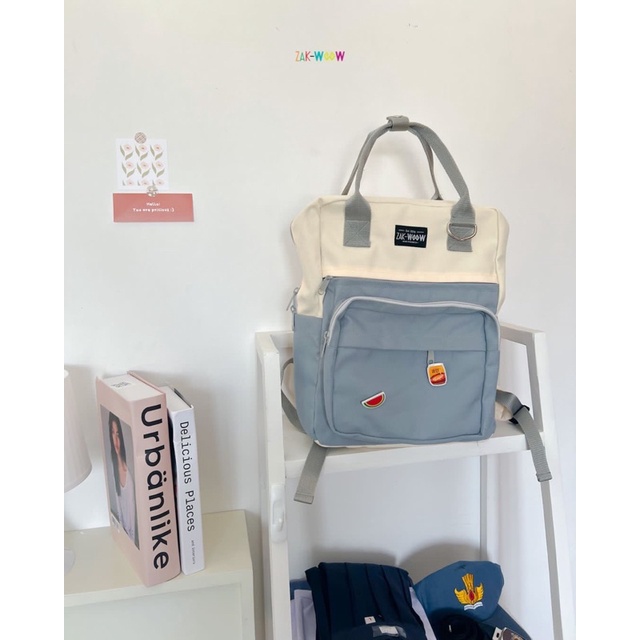 Kelly Backpack Besar-Soft Grey
