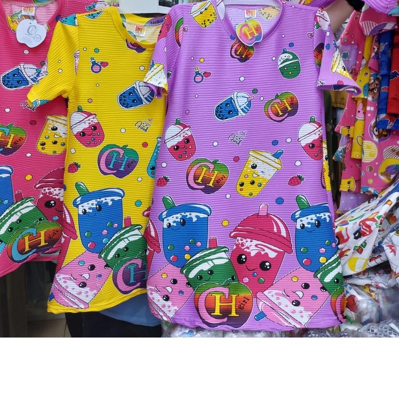 Dress Anak anak Perempuan Turun Naik Titok Viral /Dres /Daster /Turunnaikterus /Boba /Dress Anak Umu
