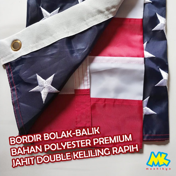 Bendera Amerika bordir / flag of USA premium