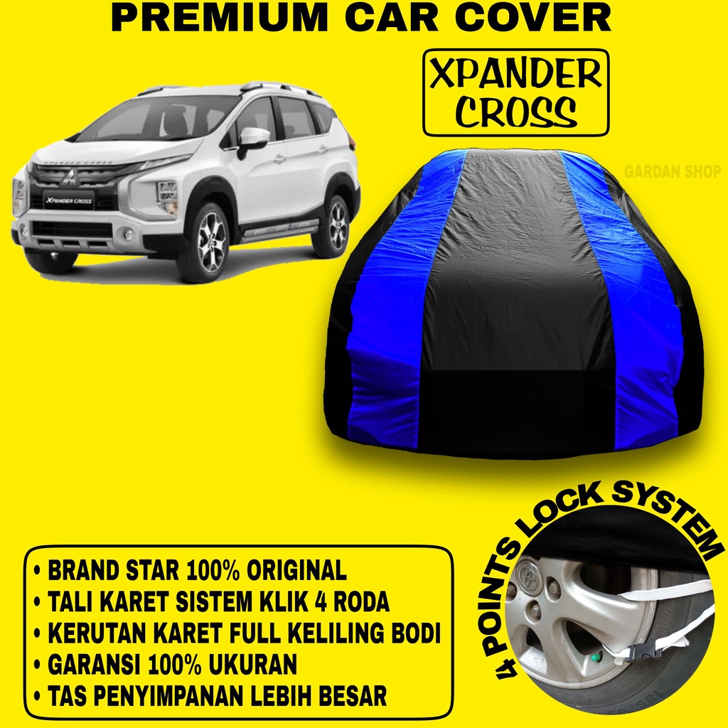 Body Cover XPANDER CROSS Sarung Strip BIRU Penutup Pelindung Bodi Mobil Xpander Cross PREMIUM