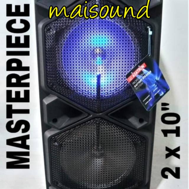 SPEAKER PORTABLE ASATRON MASTERPIECE 10 INCH DOUBLE 2X10 INCH ORIGINAL