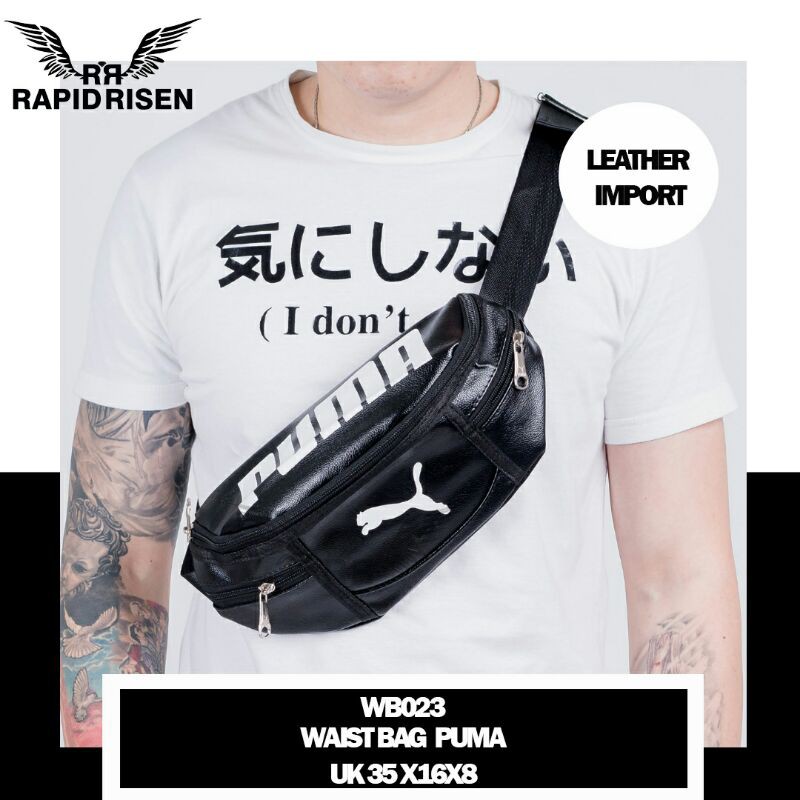 WAISTBAG PUMA KULIT COWOK IMPORT BEST GRADE TAS SELEMPANG COWOK TAS PINGGANG IMPORT