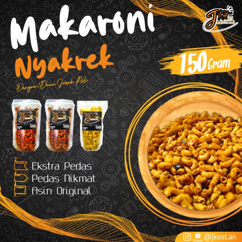 

MAKARONI NYAKREK PEDAS DAUN JERUK | 3 VARIAN RASA PEDAS (150 Gram)