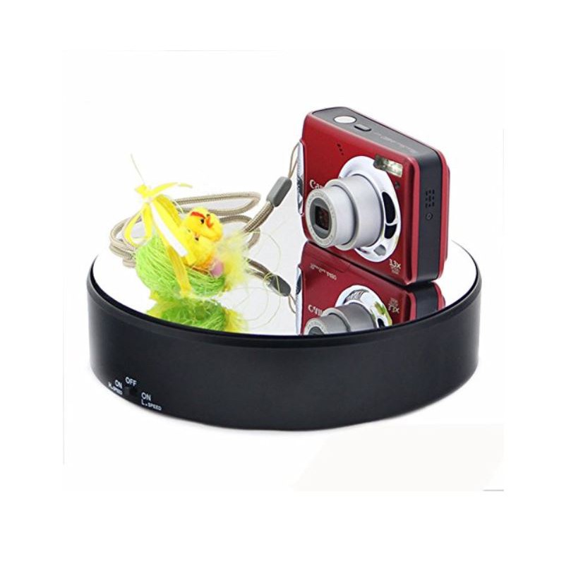 Display Pajangan Putar 7 Inch 18 Cm Slow Fast Rotary Rotate Rotating Etalase Stand Rak Untuk Toko Hp