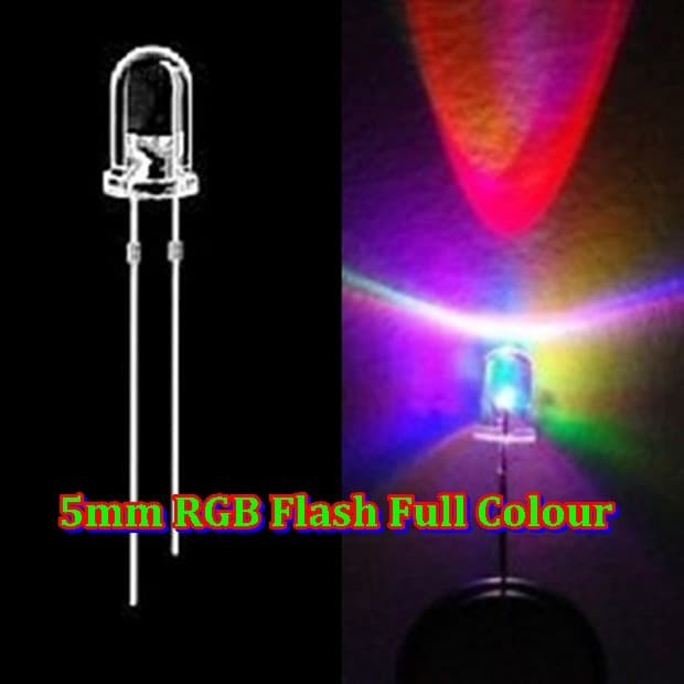LAMPU LED 5MM RGB / LAMPU LED 3 WARNA / LAMPU LED WARNA / LAMPU LED RGB
