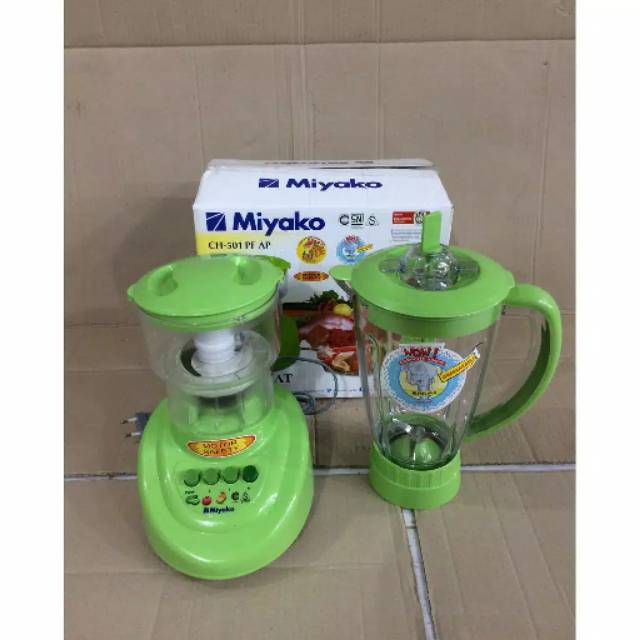 MIYAKO CHOPPER BLENDER BUAH DAN DAGING DAN BUMBU PISAU TAJAM CH 501 / 511 PF AP MURAH PELUMAT 1.5 LT