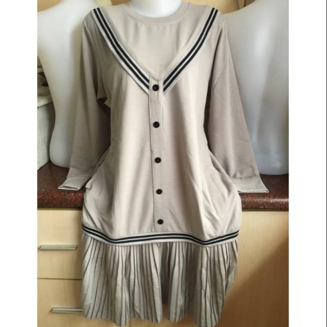 Tunik babyterry import . Tunik plisket