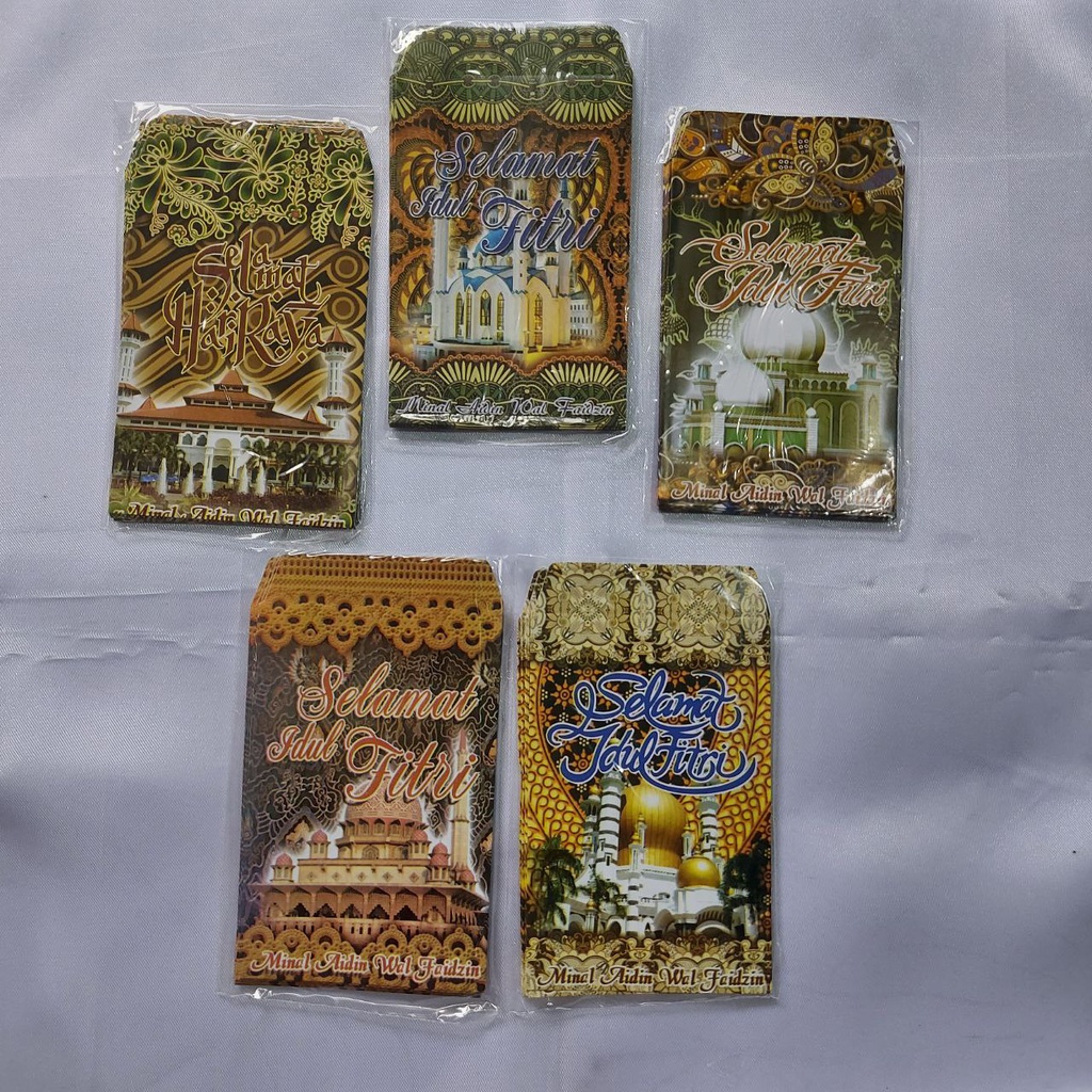 Amplop Idul Fitri 1 pak / Angpau Lebaran motif kartun ( isi 10 lembar ) Uk 7 x 12 cm AF-2004