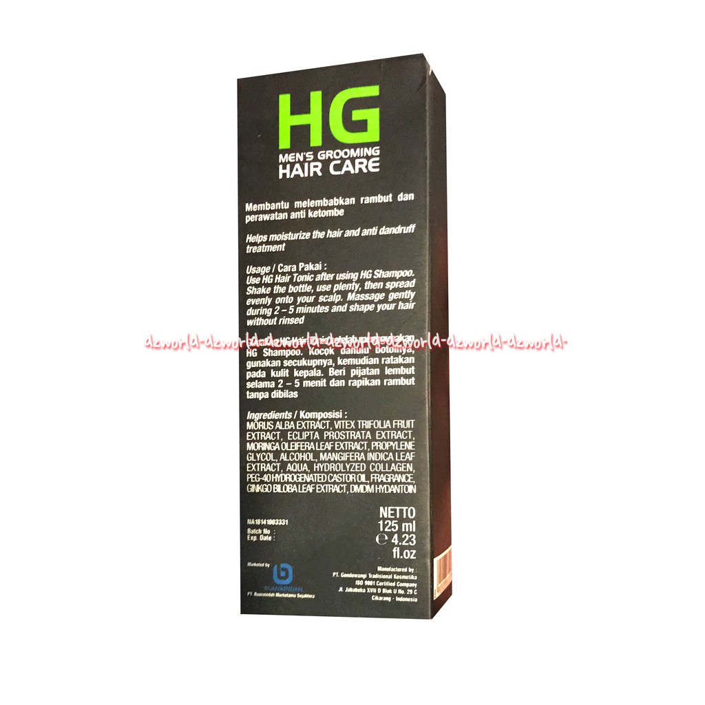 HG Hair Growth Tonic For Men 125ml Untuk Membantu Mengatasi Rambut Rontok Dan Rambut Tipis