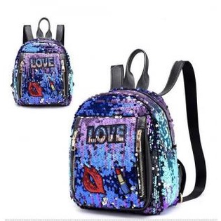 GT 1294 RISCE TAS RANSEL SEQUIN IMPORT WANITA CEWEK PEREMPUAN JAKARTA BATAM LOVE REMAJA