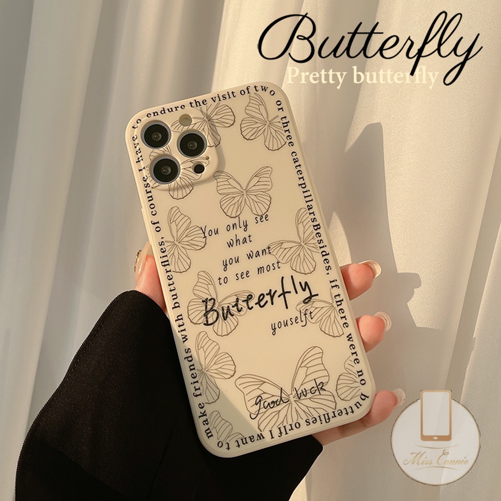 Soft Case Motif Kupu-Kupu Putih Untuk Realme C31 C35 C21Y C11 C25Y C25 C12 C25S C20 C21 8 8Pro C21 C3 5I 6I 7I 6 5 Butterfly