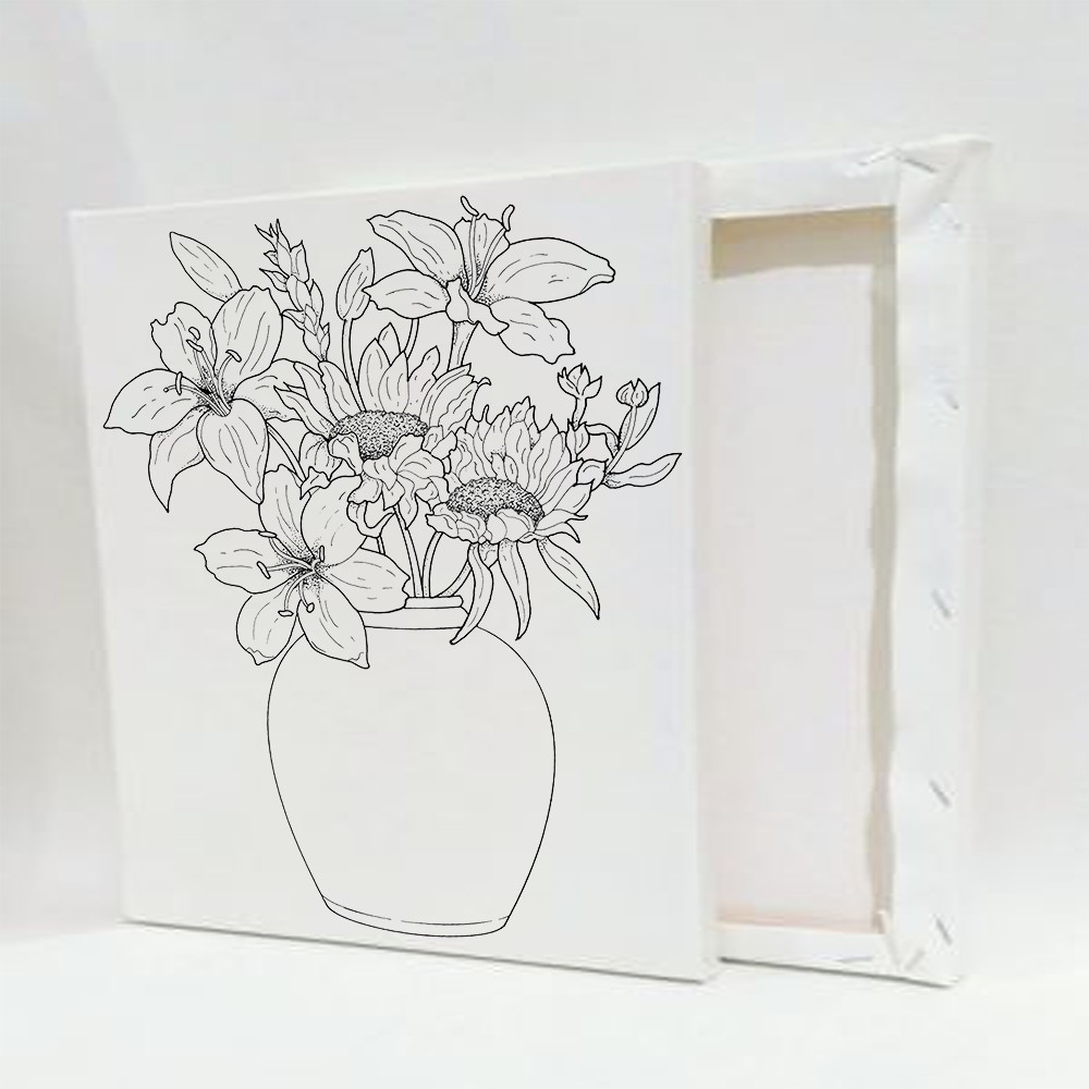 

Kanvas Lukis Sketsa 25x30cm Siap Pakai