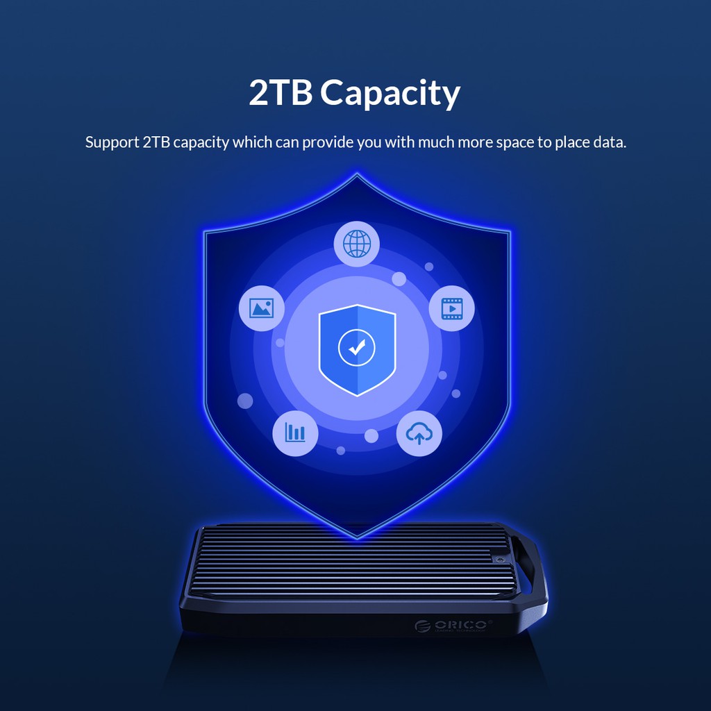 ssd m2 nvme enclosure orico aluminium usb 4.0 type-c 40Gbps m2v01-c4 - external ssd case m.2 usb4.0