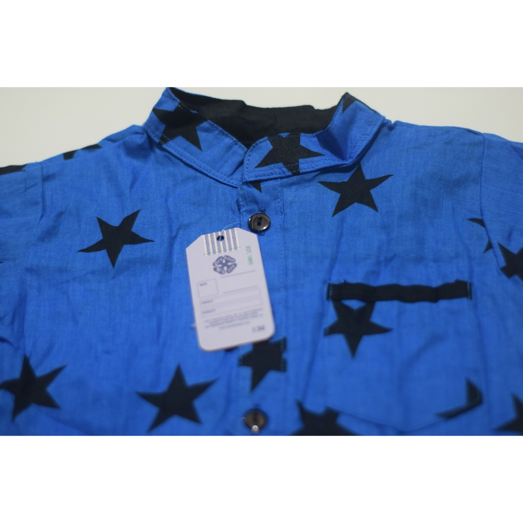 COD TERLARIS KEMEJA ANAK BINTANG BIRU 1-4 TAHUN-1