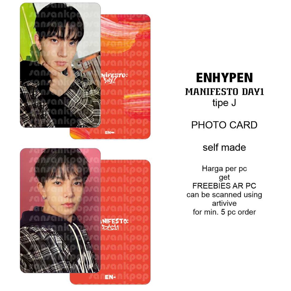 photocard enha enhypen MANIFESTO D 1 TYPE J