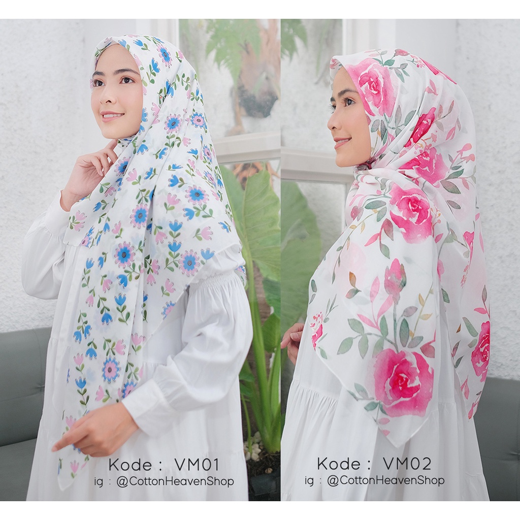 HIJAB VOAL Premium ULTRAFINE Flower Pattern ALBUM 1