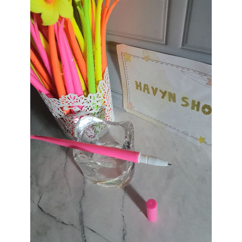 (12pc) pen gel bunga/gel pen bunga/gel murah/pen inul-3