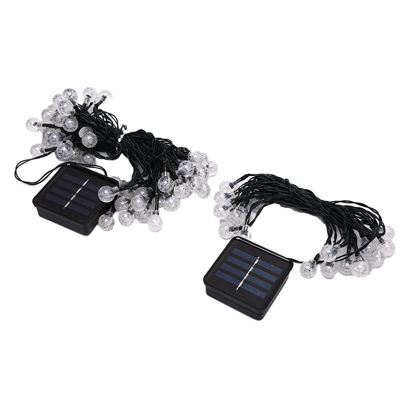 {LUCKID}Solar Powered Bulbs Led String Lights for Outdoor Lighting Courtyard Street