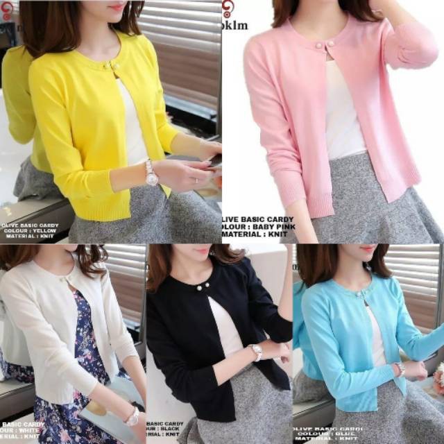 Olibe basic cardy/Baju rajut/atasan wanita/rajut/cardy/baju rajut murah