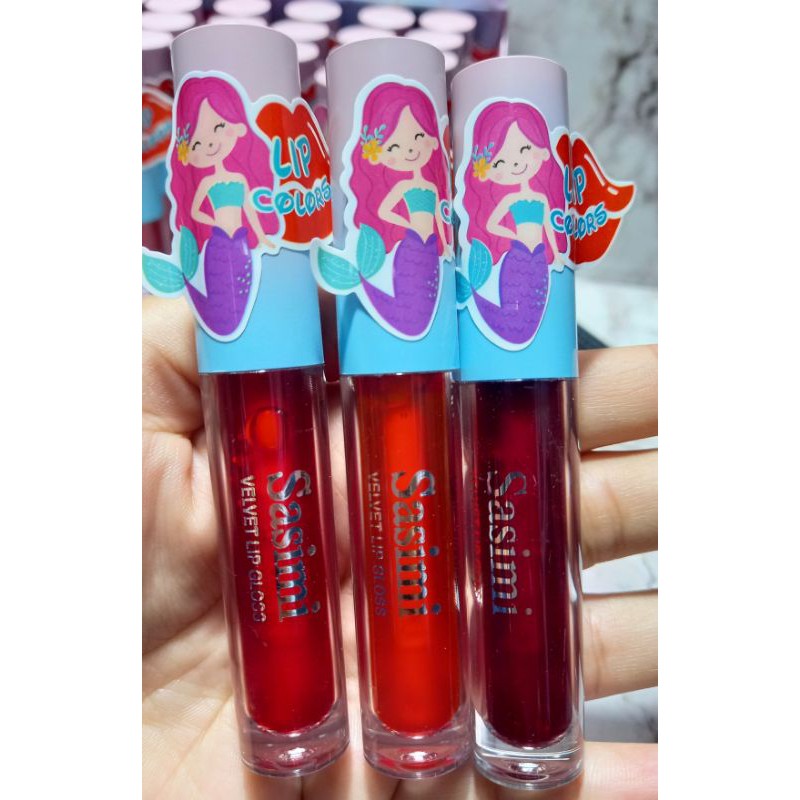 LIP GLOSS SASIMI MERMAID 1BOX ISI 24PCS NO.S-1977