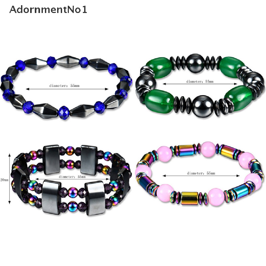 (AdornmentNo1) Gelang Tangan Magnetik Manik-Manik Batu Alam Untuk Terapi Kesehatan / Menurunkan Berat Badan