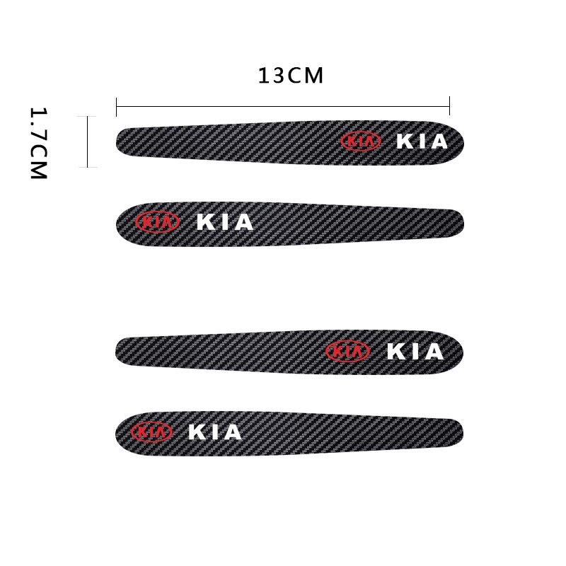 8Pcs KIA Logo Serat Karbon Menangani Perlindungan Film For KIA Forte Spectra Mbang Sportage Picanto RIO