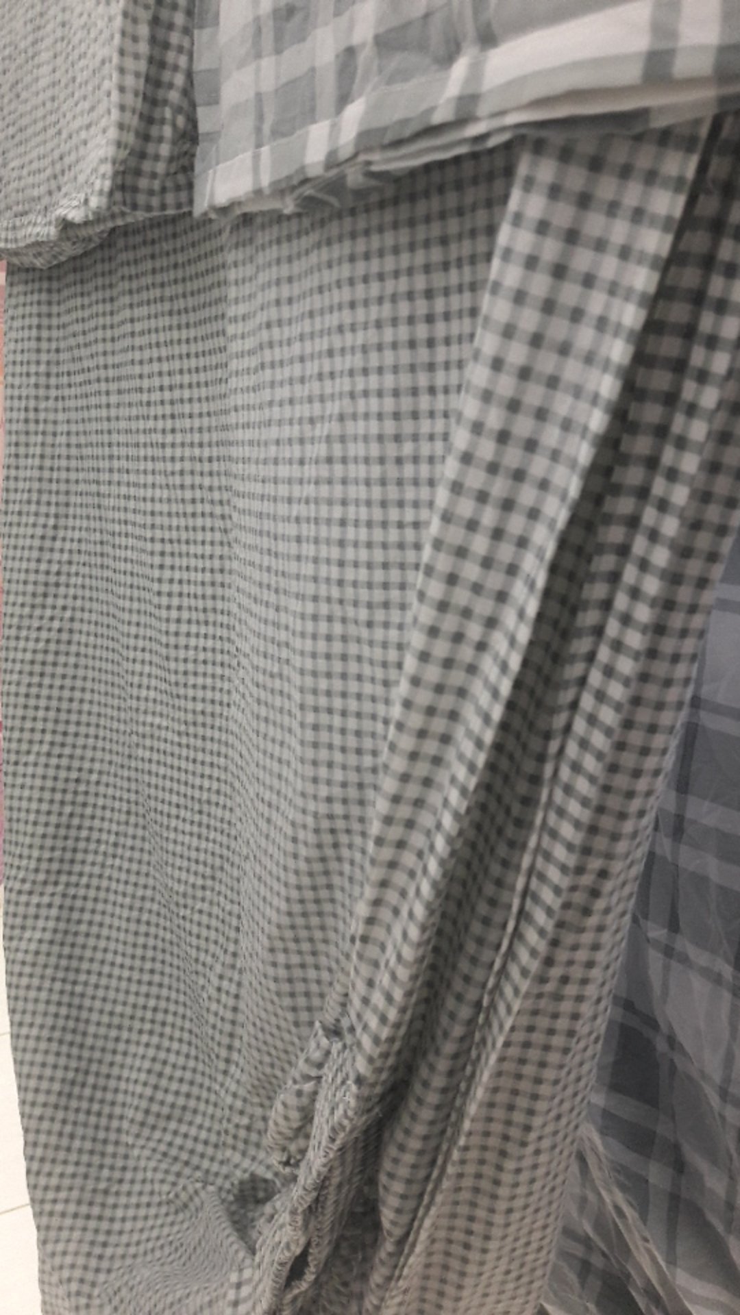 Sprei Korea Super King Extra Uk 200x200 Seprai Sepre Kotak Kotak Bahan Katun Cvc Premium