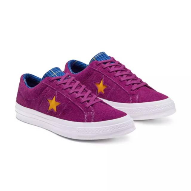 Conveese One Star Suede Seasonal Colors Ox Rose Maroon Rush Blue Amarillo - BNIB Original Resmi