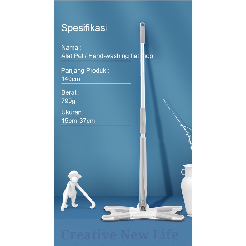 PRODUK NEW TERMURAH TERLARIS Alat Pel peras Praktis mop magic bentuk Light X-shape Mop/pel putar twist mop Alat Pel Lantai Pel