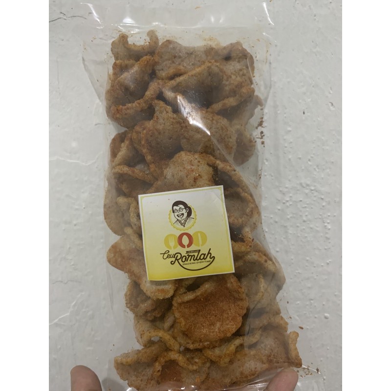

Cemilan ceu romlah Kerupuk jengkol pedas bulat 100gr