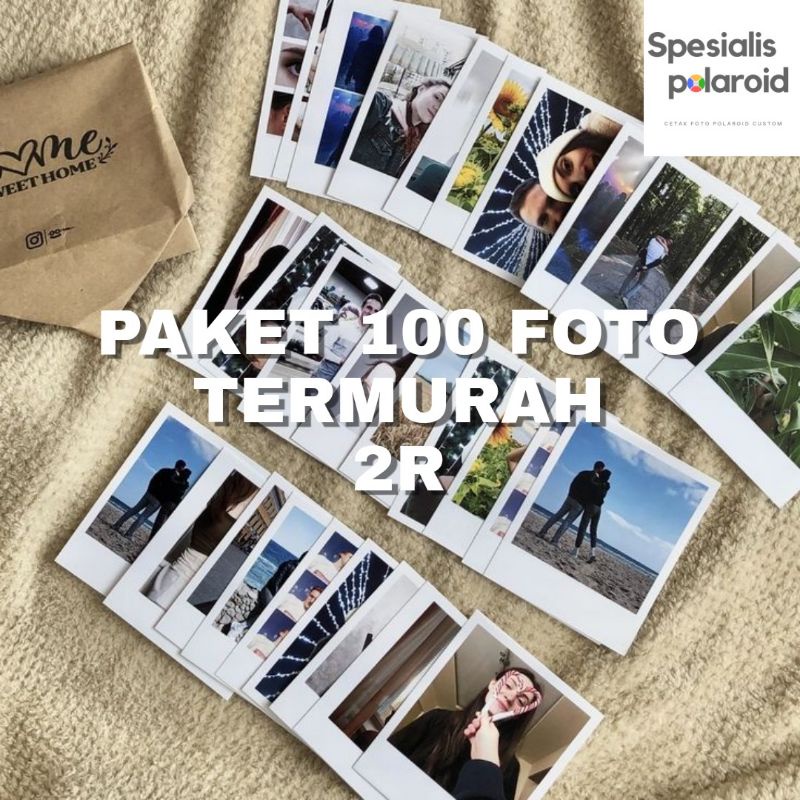 [COD] CETAK FOTO POLAROID 2R 100 FOTO TERMURAH