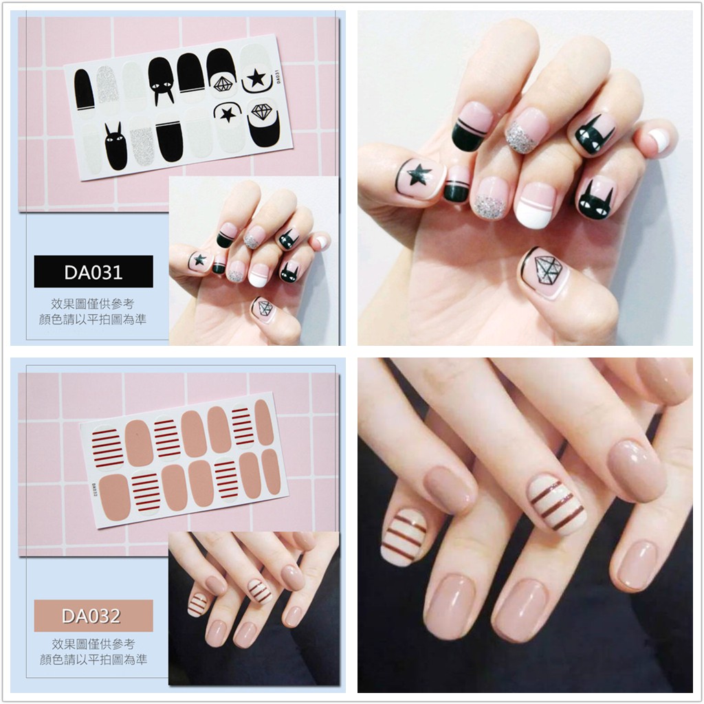 &lt;Jjoygirl&gt;DA Nail sticker motif / sticker kuku / stiker kuku / nail stiker glitter / stripes design