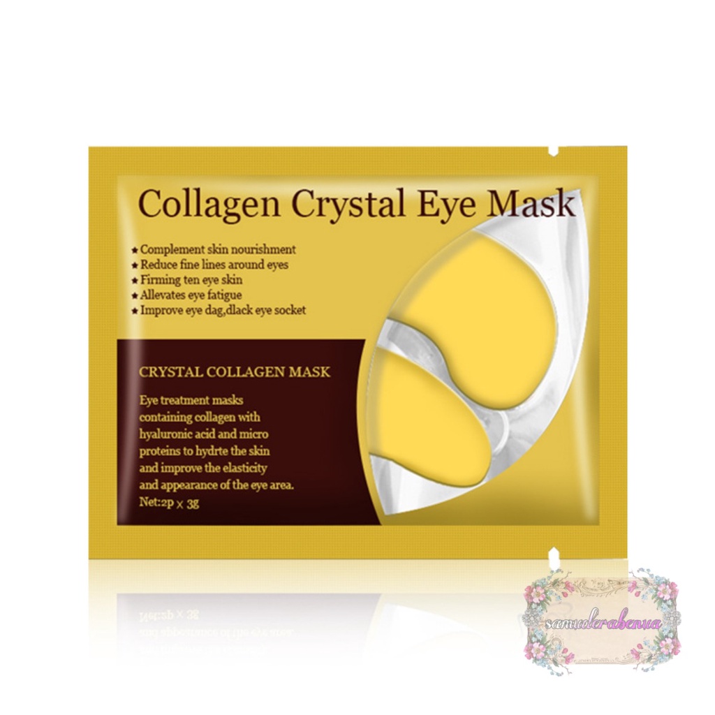 RT24 Masker Mata Crystal Collagen Gel Eye Mask gold Moisturizing Anti Aging penghilang kantung mata panda SB3055