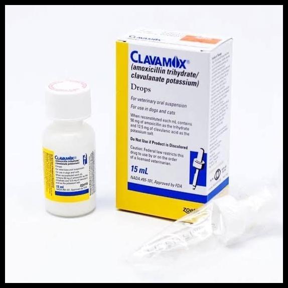 Zoetis Clavamox Drops Antibiotik Anjing Kucing Termurah