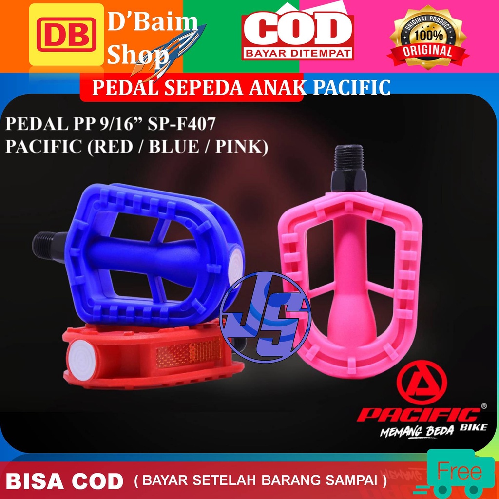 Pedal Sepeda Anak Pacific Untuk Ukuran 12,14,16,18 Pedal Sepeda As kecil