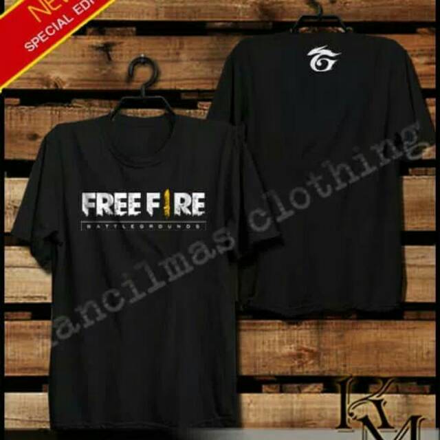KAOS GAMING FREE FIRE BATTLEGROUND WARNA HITAM