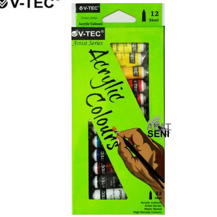 

FZRU Cat Akrilik / V-Tec Acrylic Colours 6 Ml / V-Tec Cat Akrilik 12 Warna / Acrylic V-tec 12 Warna Cat Akrilik Vtec ptjx65