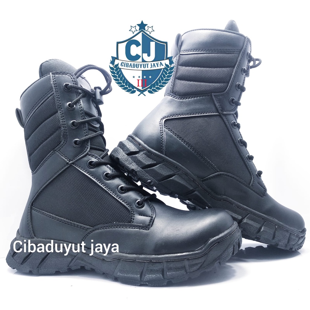 SEPATU PDL - SEPATU TNI POLRI SECURITY DELTA HITAM CORDURA WATERPROOF TERLARIS