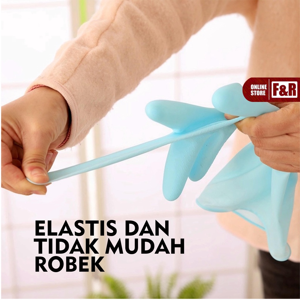 Sarung Tangan Karet Sarung Tangan Kebun Sarung Tangan Cuci Piring Anti Air Tebal Latex Rubber Glove