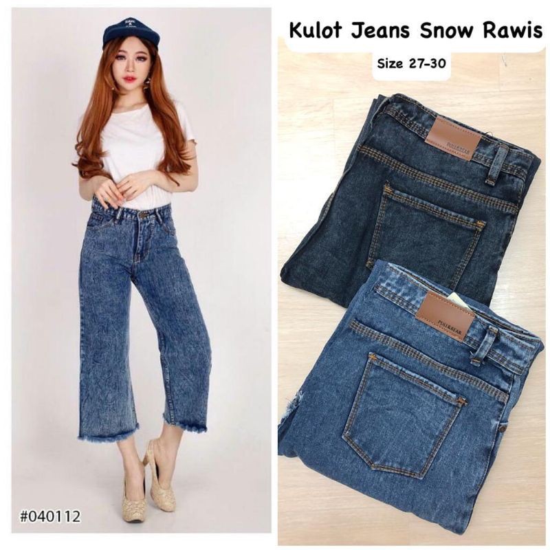 Piera Culottes Jeans - Kulot jeans snow rawis