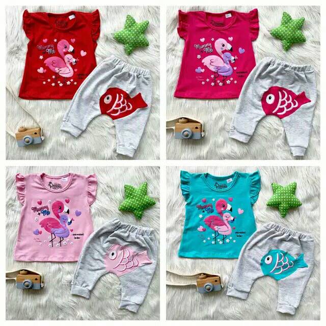 Setelan anak Flamingo