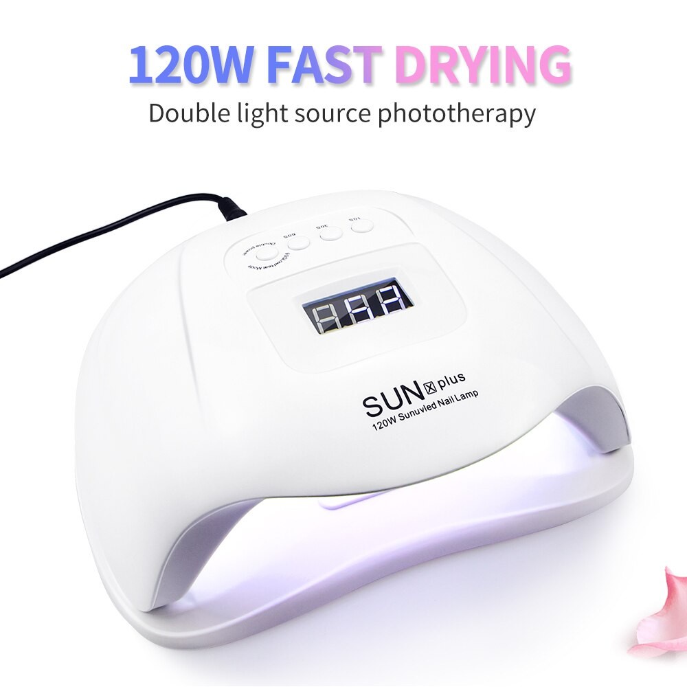 SUN X-5 Plus  UV Lamp Nail Dryer Lampu LED Pengering Kutek  pengering Kuku 120W sensor otomatis